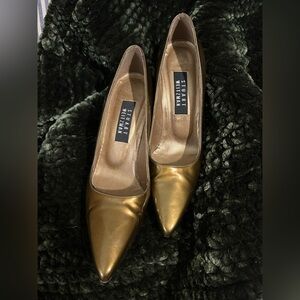 Stuart Weitzman Metallic Gold Heels